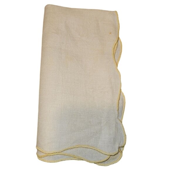 Vintage Napkins Linen Variety Embroidered Floral Butterfly 15"x15" Peach Ivory - Picture 3 of 7